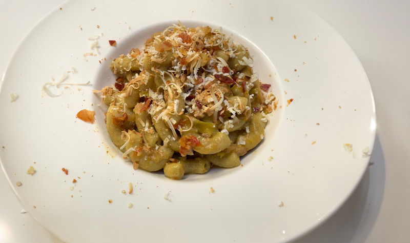 Un piatto di Gargati di Val Liona preparato dalla Trattoria Isetta