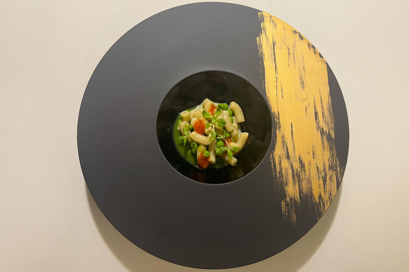 Gargati Val Liona De.Co. al beurre blanc, piselli ed estratto di baccello di Chef Alberto Basso Gargati Val Liona De.Co. al beurre blanc, piselli ed estratto di baccello di Chef Alberto Basso