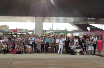 Foto di gruppo per i soci che hanno visitato l'Expo di Milano con Confcommercio Vicenza