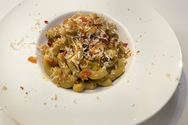 Un piatto di Gargati di Val Liona preparato dalla Trattoria Isetta